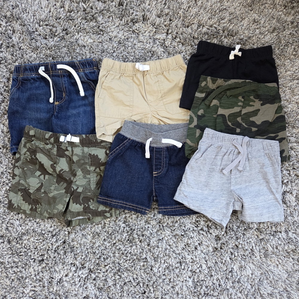 Bundle of 6 month Baby Shorts - Cotton Denim, Carter's and Old Navy